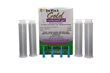 Invict Gold Cockroach Gel 4x35g Tubes 4 Tips 4 Plungers by Rockwell Labs