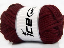 2-Skein Lot Atlas Jumbo Yarn superbulky acrylic 2x200g Dk Burgundy