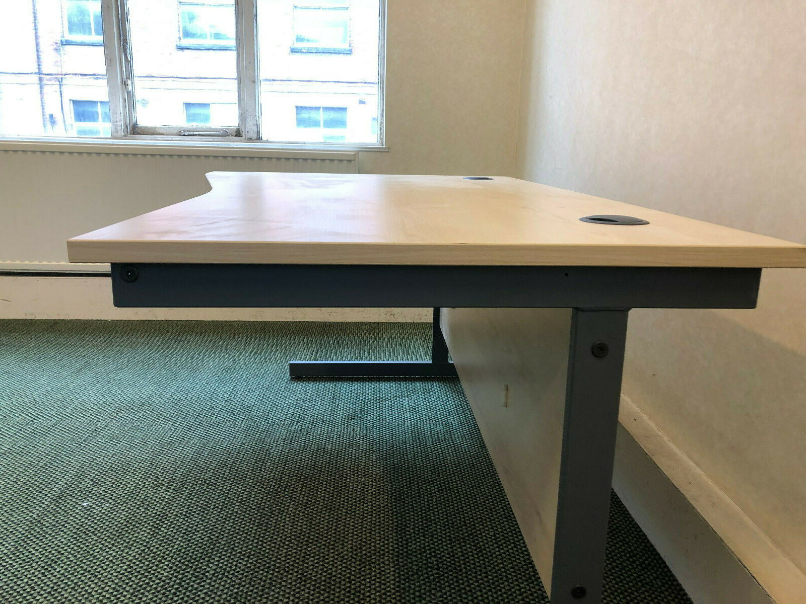 office desk radial 1.6 metre desk curved maple furniture left curve eBay