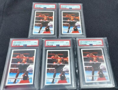 1987 Mike Tyson - A Question of Sport LOT of FIVE ROOKIE CARDS-All PSA Graded 9s