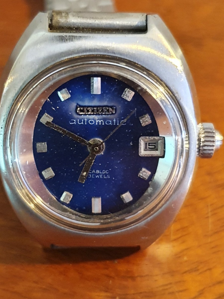 VTG CITIZEN Automatic blue dial 6900 Ref. 64-4374 Watch ladies Watch 28mm Repair CITIZEN Automatic 28800 Ref. 64-4714 wrist watch ladies  main image 3