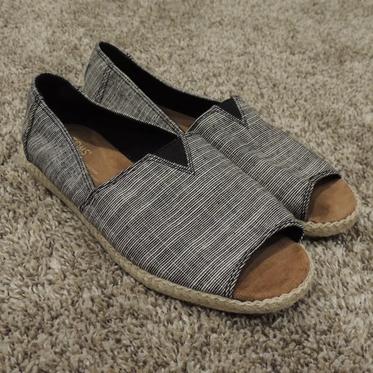Toms peep deals toe flats