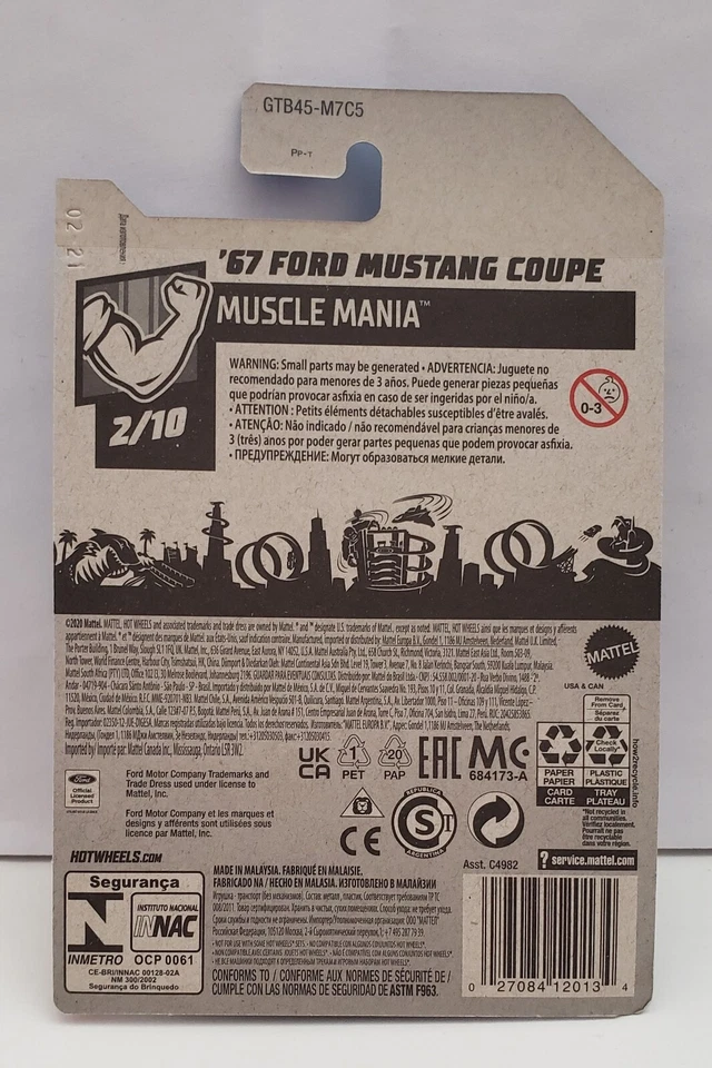 Hot Wheels '67 Ford Mustang Coupe         Muscle Mania - Image 2 of 4