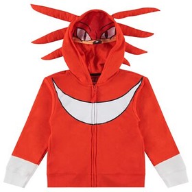 SEGA Little Sonic The Hedgehog Knuckles Costume Zip Up Fleece Hoodie-Boys 4-20