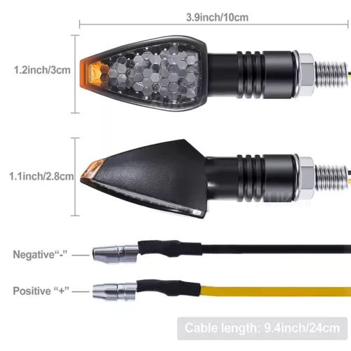 4X Smoke 10mm Mini LED Motorcycle Turn Signals Indicator Blinker Amber Universal - Bild 16 von 21