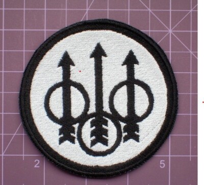 Beretta Firearms B&W Embroidered Patch SEW ON 3.75in