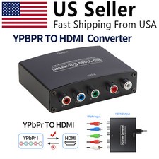 Component YPbPr 5RCA To HDMI Adapter R/L Audio Converter 1080P Video for DVD PS3