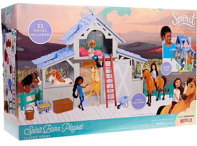spirit riding free barn playset