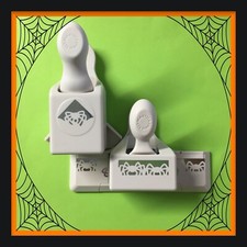 Martha Stewart SPIDERS Punch Around The Page Set -EUC So creepy 3 Boo