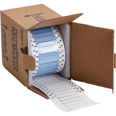 Brady 104672 3'' Core PermaSleeve Polyolefin Wire Marking Sleeves PS-094-2-WT-4