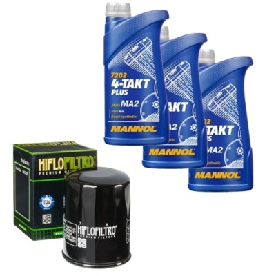 HiFlo Ölfilter Set MANNOL 10W40 3L für Arctic Cat Cat 500 FIS Automatik Bj.2005