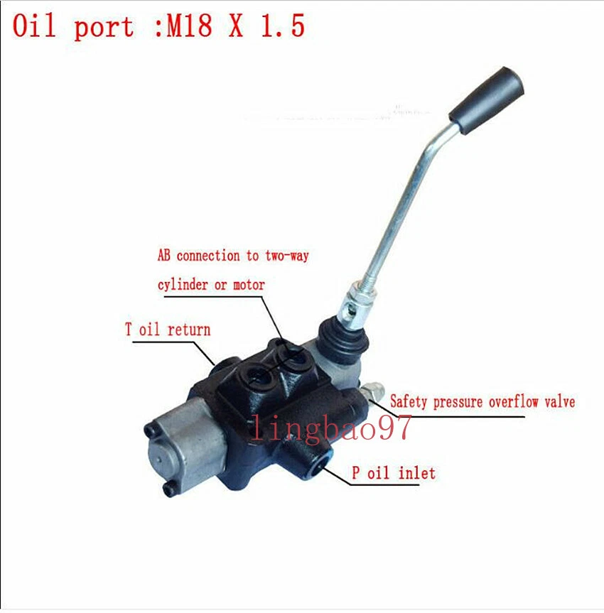 Juego de válvulas de posicionamiento bidireccionales de control direccional divisor de troncos hidráulico DBL-40L Foto 3 de 4