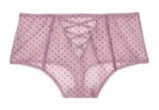 Victoria's Secret Dream Angels Flocked Dot  Floral Lace High Waist Thong S NWT