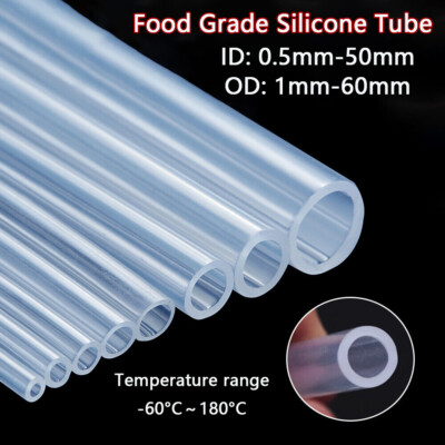 Silikonschlauch Lebensmittelecht Transparent Schlauch Milchschlauch 0.5mm-60mm