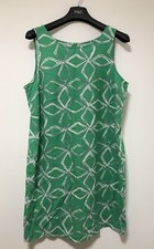 Marks & Spencer Linen Rich Sleeveless Shift Dress UK 22 £30 Medium Green