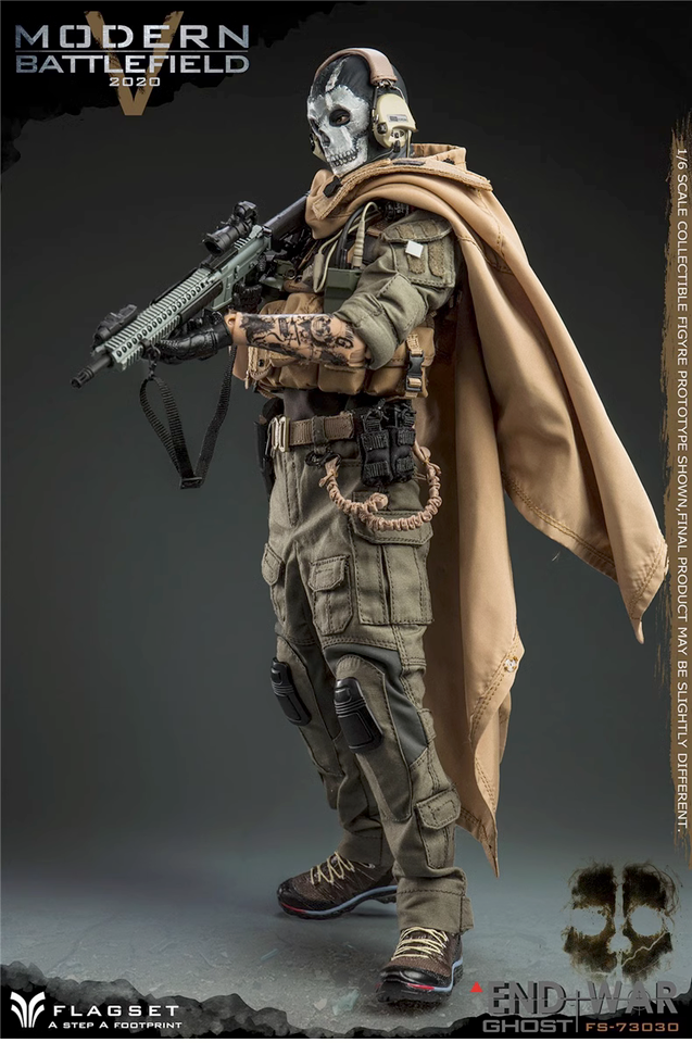 New Flagset 73030 Modern Battlefield End War Ghost 1/6 Figure Gift