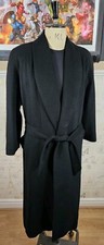 Christian Dior Loro Piana 100% Cashmere Wrap Coat Size 8 Black Union Made Usa