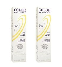 2 x ION Permanent Creme Hair Color 6G , Dark Golden Blonde PPD Free/Gray Cover