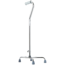 Quad Cane with Wide Base, Limited Mobility Aid for Elderly and Handicapped, Walk