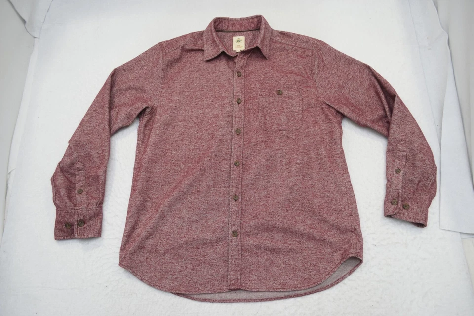 Territory Ahead Flannel Button Up Red Linen Blend Long Sleeve Mens Size Large - Image 4 of 4