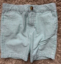 Boys Vineyard Vines Green White Seersucker Shorts Size 5