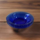 PYREX Festiva Swirl Soup or Salad Bowls, 7.5" Set of 4Cobalt Blue Glass