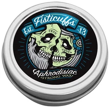 Fisticuffs Strong Hold Mustache Wax Leather/Cedar Wood Scent 1 OZ. Tin