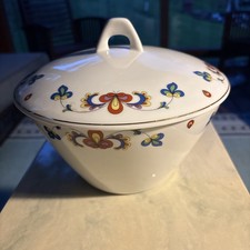 Norway/Norwegian serving Bowl With Lid Porsgrund 1972 Vintage Farmer’s Rose