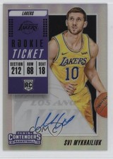 2018-19 Panini Contenders Premium Edition Silver Prizm Svi Mykhailiuk Auto 02vw