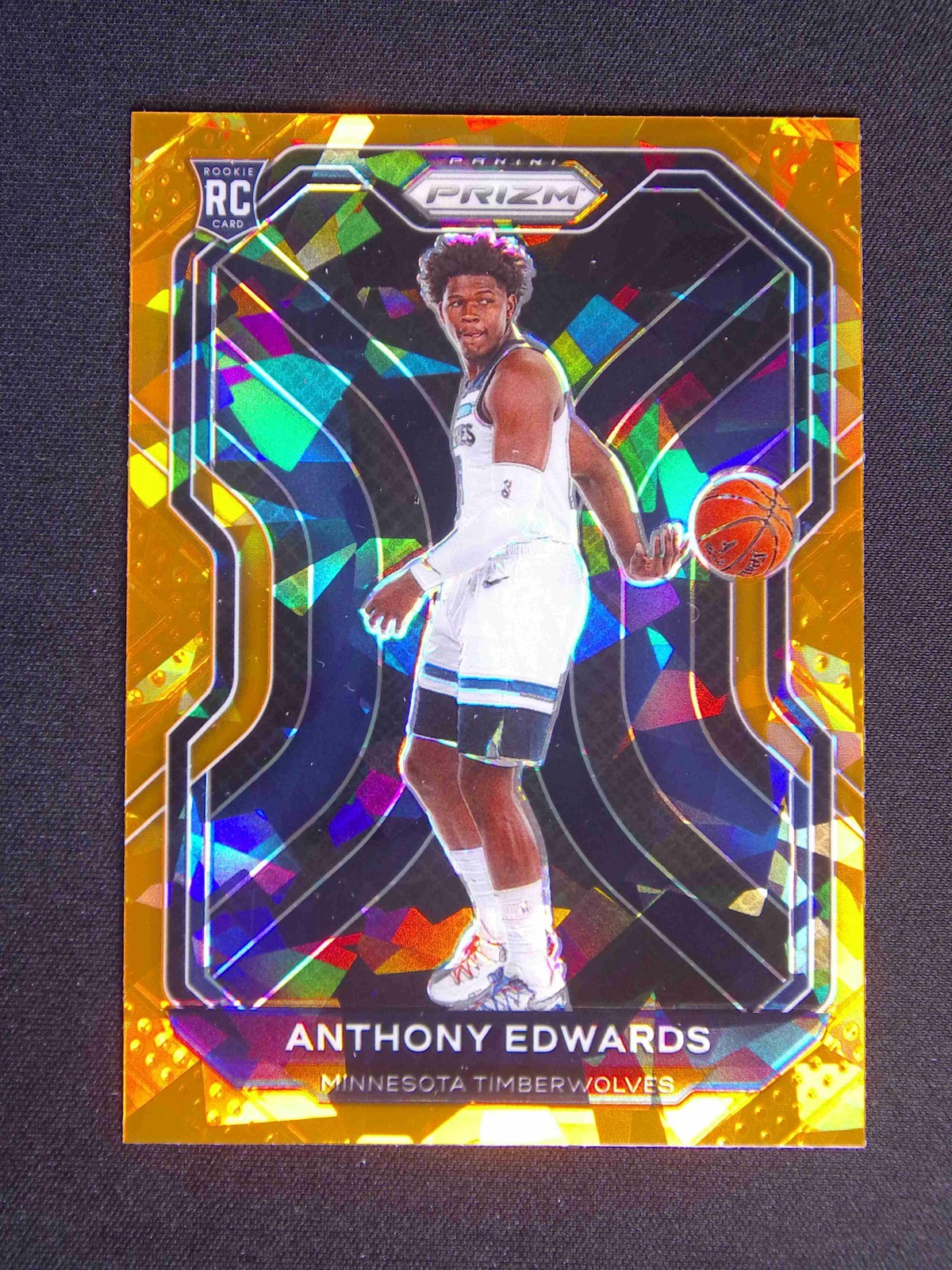 2020-21 Panini Prizm Anthony Edwards #258 RC Rookie Orange Ice