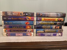 Walt Disney Masterpiece Collection, Classic and Home Video VHS Tapes - Lot Of 12