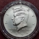 1998 S Proof Kennedy Half Dollar  50c Uncirculated Silver Matte Finish  #102352