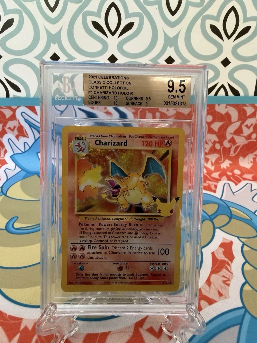 Charizard Pokémon TCG Holo Rare Grade 9.5 Individual Collectible