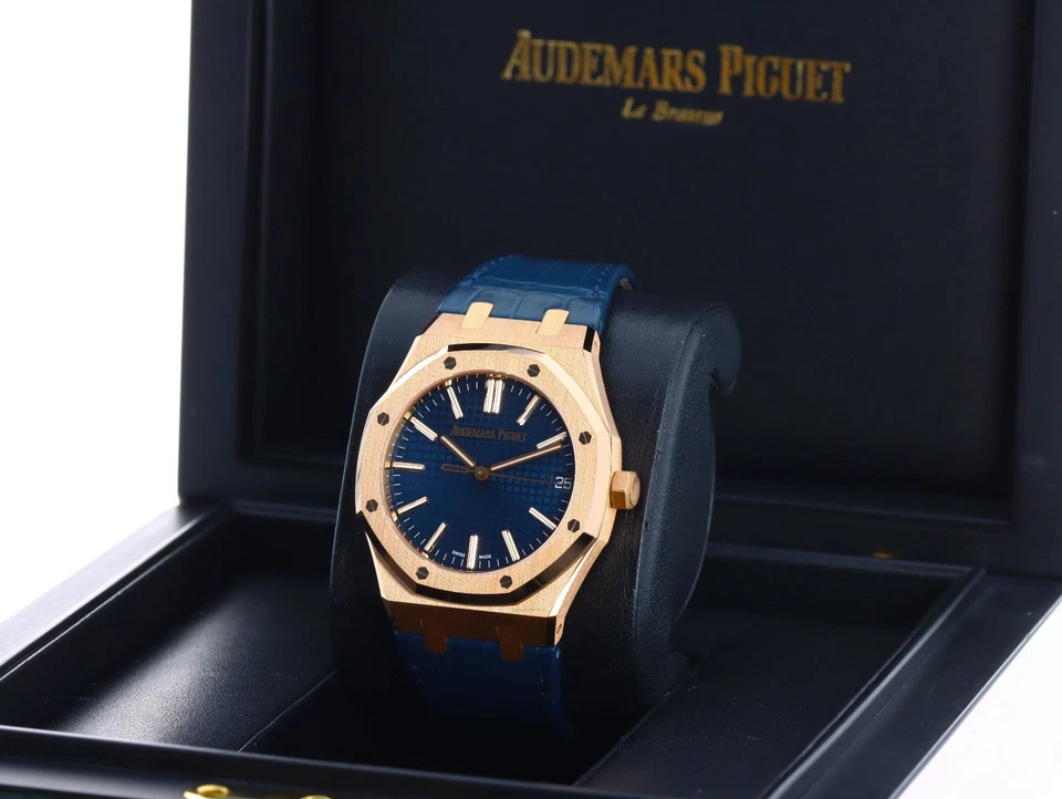 AP Royal Oak 41 mm cuerda automática, esfera azul - oro rosa de 18 quilates, 15510OR.OO.D315CR.02 Foto 2 de 4