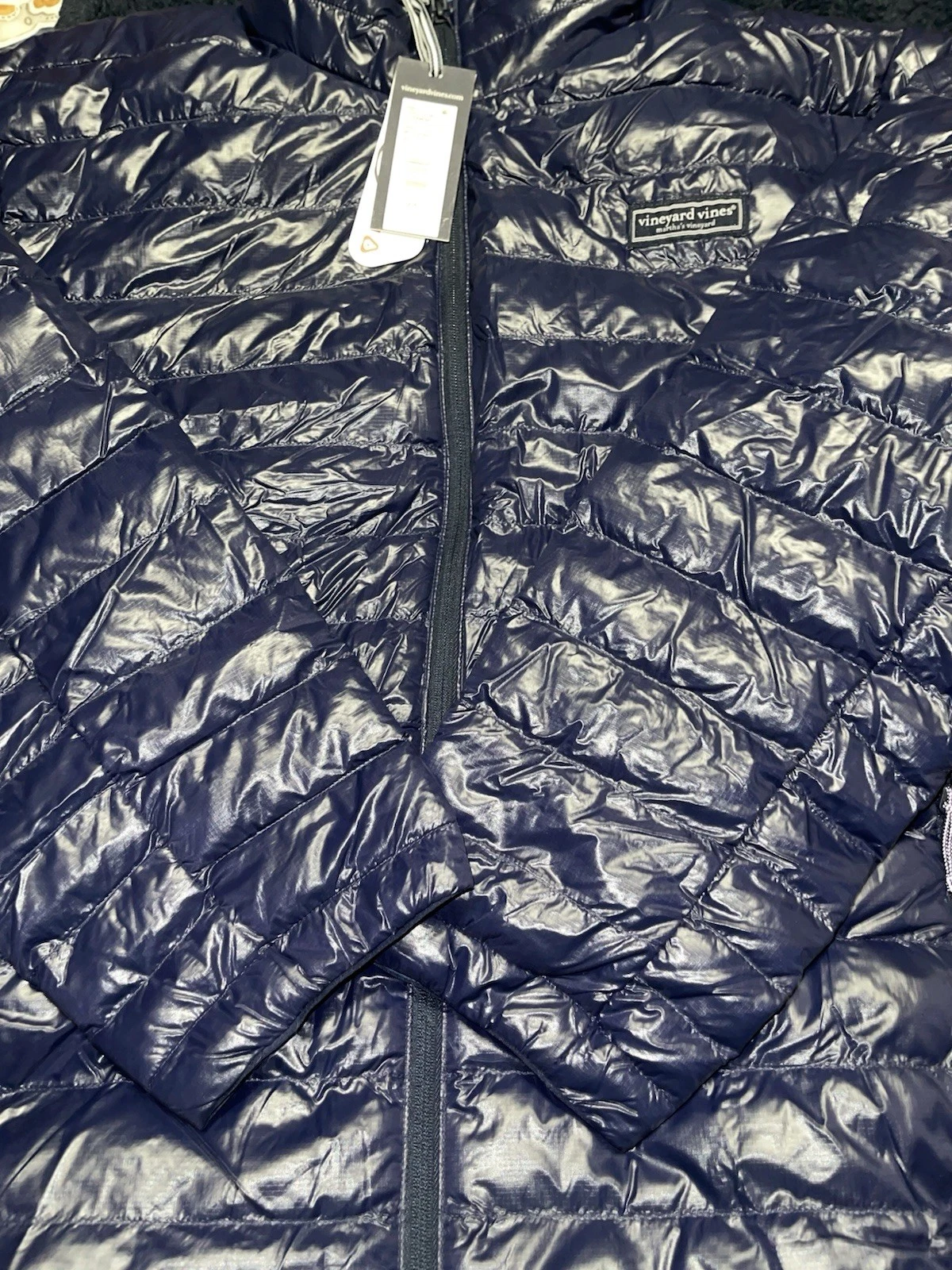 Vineyard Vines Lightweight Packable Puffer Jacket XXL Blue
