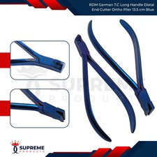 RDM German T.C Long Handle Distal End Cutter Ortho Plier 13.5 cm Blue