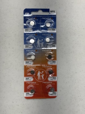 10 PACK RENATA 364 SR621SW SILVER 1.55V EXP 08/2027 FRESH FREE SHIPPING USA