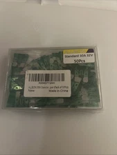 Allecin 30A Standard 32V Green Blade Fuses 50 Pack Snap Pack for Automotive Seal