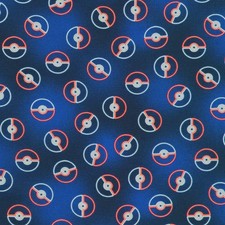 Robert Kaufman - Pokemon Neon Lights - AOPD 23125-9 Navy - per half yard