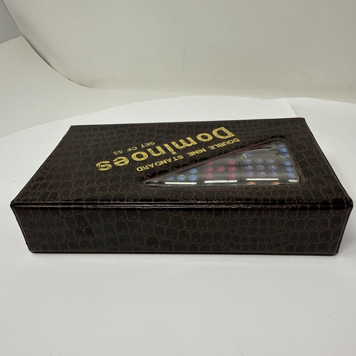 Double Nine Standard Dominos Set of 55 - Color Dots | eBay
