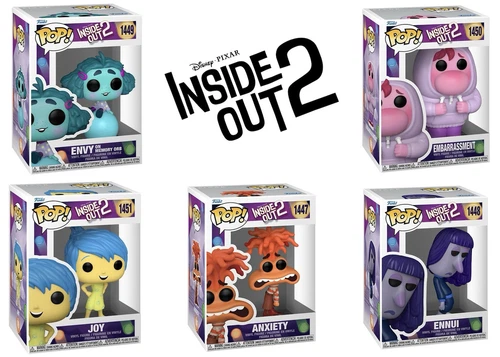 Funko Pop! Disney Pixar Inside Out 2 Complete Set w/Protector #1447-1451