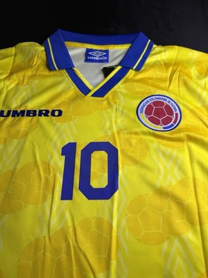 Umbro Selección Colombia Home Retro Soccer Jersey 1994 Valderrama