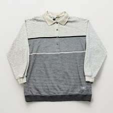 Vintage Hang Ten Rugby Polo Shirt Men’s S 80s USA Made Striped LS