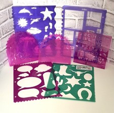 Large Lot of Stencils Nautical, Western, Shapes, Letters, Letter Boxes