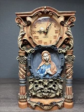 Vintage Rare Angelus Domini Call To Prayer Catholic Desk Clock (Working)