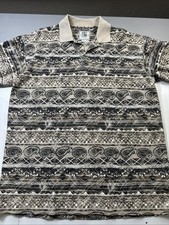 Pebble Beach Mens Polo Shirt Brown Size-M #18...