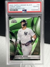 2025 Topps Chrome Black - Aaron Judge #99 Green Refractor /99
