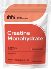 Creatine Monohydrate Powder 1 kg 2.2 Lbs , 5000mg Per Serv, Micronized Creat...