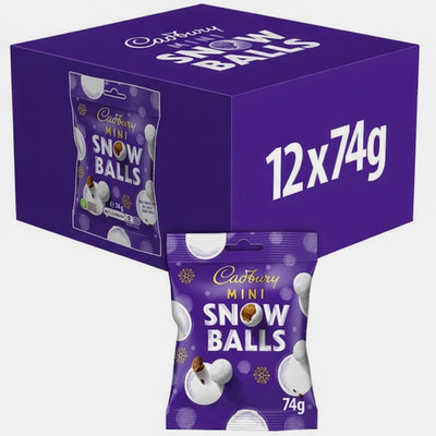 Cadbury Dairy Milk Mini Schneekugeln x 12 (je 74g)