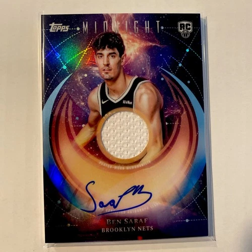 Ben Saraf (RC) 2025-26 Topps Midnight - Rookie Jersey On-Card Auto #RJA-BS Nets